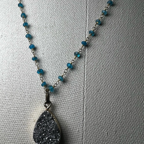 Handmade Druzy Pendant Necklace - Picture 5 of 7